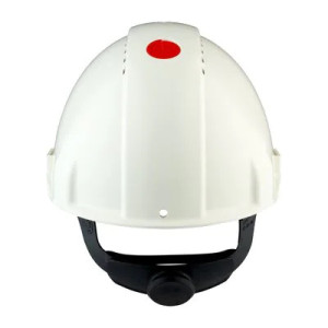 Каска 3М G3000NUV-VІ вентиляция, храповик, синтетическое оголовье, белая. Photo 2