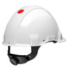 Каска 3М G3001MUV1000V-VI без вентиляции, храповик, диэлектрическая 1000В, белая