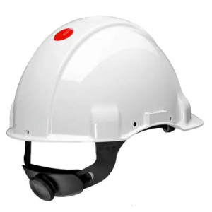 Каска 3М G3001MUV1000V-VI без вентиляции, храповик, ПЭВД, диэлектрическая 1000В, белая