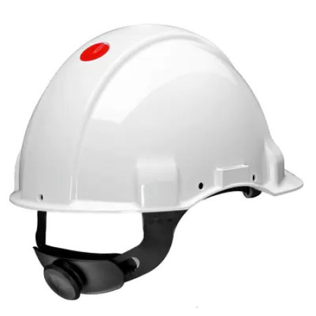 Каска 3М G3001MUV1000V-VI без вентиляции, храповик, диэлектрическая 1000В, белая