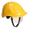 Каска PW54YER Portwest АБС-пластик, без вентиляции, храповик, желтая. Диэл 440В