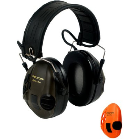 Наушники противошумные 3М MT16H210F-478-GN SportTac, зеленые/оранжевые
