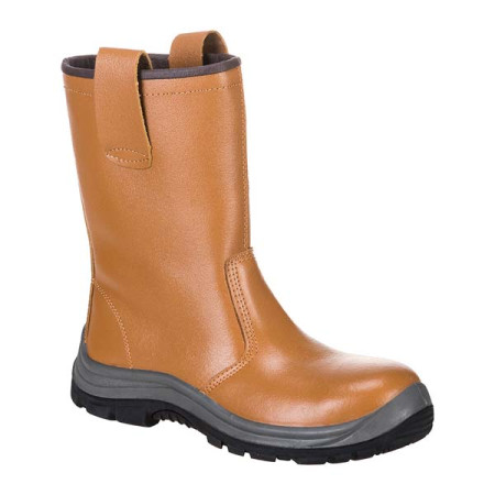 Сапоги FW06 S1P HRO SRC Portwest кожанные, металический подносок