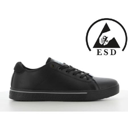 Туфли COOL O2, SR, ESD, FO, HRO Safety Jogger УНИСЕКС, кожанные, цвет черный