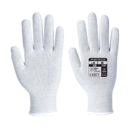 Перчатки A197 Portwest ESD антистатические трикотажные, цвет серый