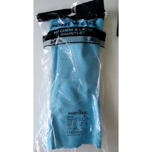 Перчатки латексные AP75BLU Portwest, химстойкие. Photo 3