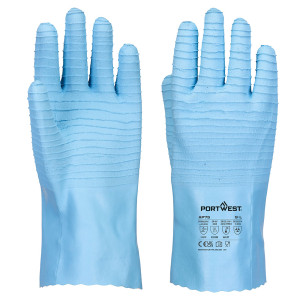Перчатки латексные AP75BLU Portwest, химстойкие