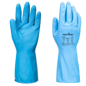 Перчатки латексные AP76BLU Portwest, химстойкие