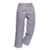 Брюки повара C079CKR Portwest 100% хлопок, 190г, цвет черный/клеточка