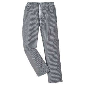 Брюки повара C079CHR Portwest 100% хлопок, 190г, цвет темно-синий/клеточка